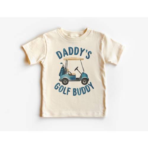 Daddy's Golf Buddy Shirt - Father Son Golfing T-Shirt - Dad And Me Tees - Boho Natural Kids & Youth Shirts