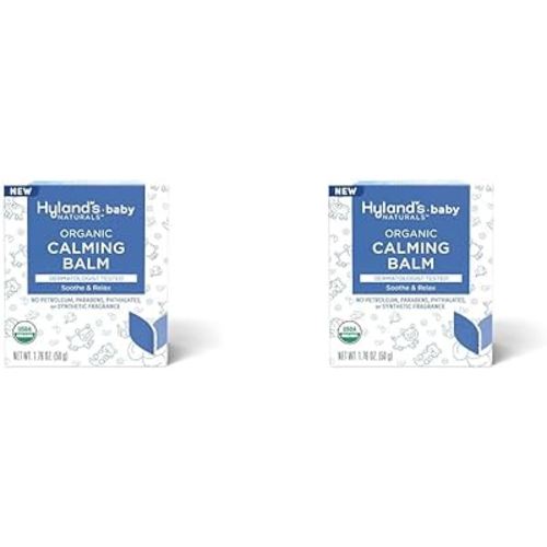 Hyland's Naturals Baby Organic Calming Balm, Soothe & Relax, With Organic Lavender, Eucalyptus, & Bergamot Fruit Oil, Safe & Gentle, Dermatologist Tested, 1.76 oz. (Pack of 2)