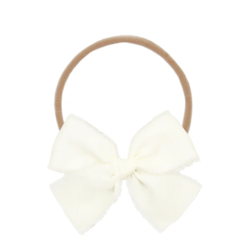 Chiffon Bow - Dove White Headband – Lou Lou & Company