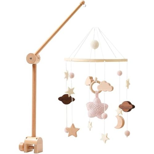 Cute Baby Mobile for Crib - Gender Neutral Nursery Decor with Hanging Attachment