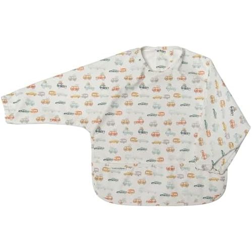 Loulou Lollipop Long Sleeve Mess Free Waterproof Bibs, for baby boys and girls 6-36 Months, Machine Washable, Travel Friendly
