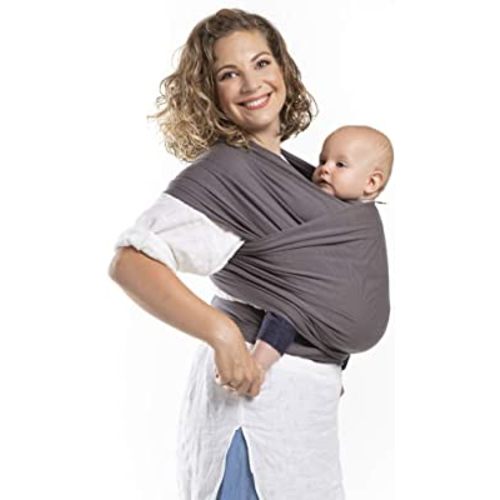 Boba Baby Wrap Carrier Newborn to Toddler - Stretchy Baby Wraps Carrier - Baby Sling - Hands-Free Baby Carrier Wrap - Baby Carrier Sling - Baby Carrier Newborn to Toddler 7-35 lbs (Organic Dark Grey)
