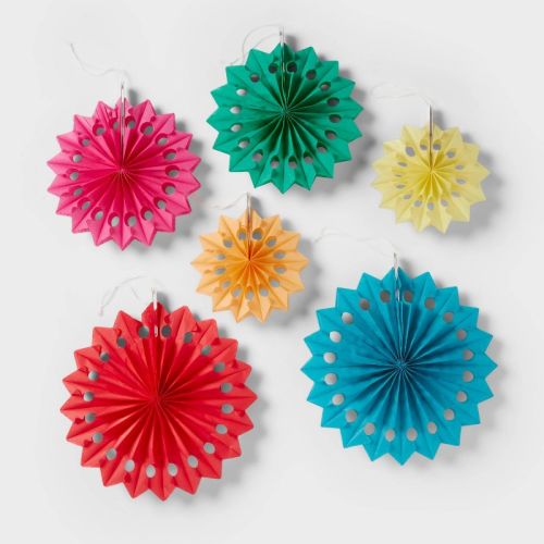 6ct Paper Fans - Spritz™