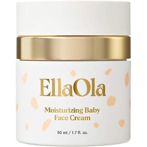 ELLAOLA 96 Hour Deep Moisturizing Baby Face Cream for Dry, Eczema Prone & Sensitive Skin - Daily Organic Face Lotion Nourishes & Hydrates, Fragrance Free | 1.7 fl. oz.