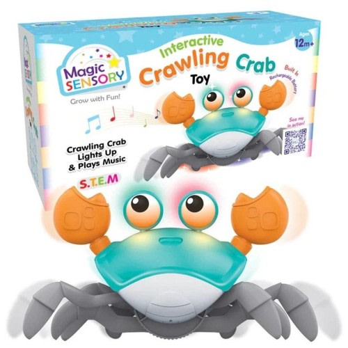 Magic Sensory Interactive Crawling Crab Toy (Blue)
