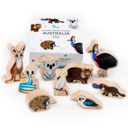 Wooden Animal Play Set - AUSTRALIAN ANIMALS