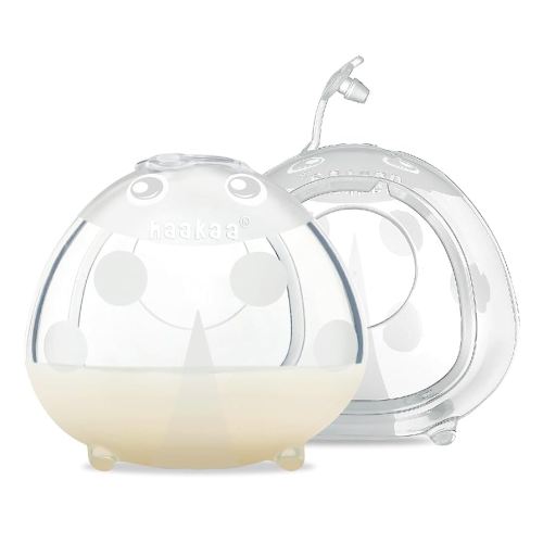 haakaa Ladybug Milk Collector 1.4oz- Wearable Breast Shields Soft Nursing Cups Breast Milk Collector Breast Milk Saver Portable Letdown Catcher Breastfeeding Essentials,Protect Sore Nipple, 40ml/2pcs