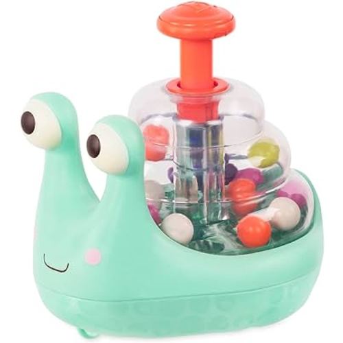 B. baby – Light-Up Snail Ball Popper – Glowing Snail Toy For Toddlers – Developmental Benefits – Interactive Toy – 10 Months + – Escar-Glooooow