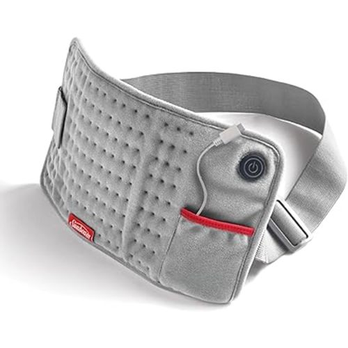 Sunbeam USB-C Heating Pad - Portable Pain Relief On The Go for Cramps, Back, Shoulder, Arm & Leg Pain, 12.5 x 7.5, Grey