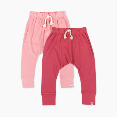 Honest Baby Clothing 2-Pack Organic Cotton Honest Pants - Pink Ombre, 0-3 M