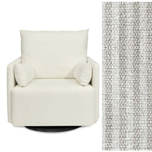 Oilo Ollie 1.5 Swivel Glider with Back Recline - Pebble Stripe