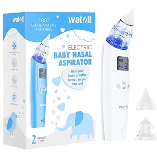 Watolt Baby Nasal Aspirator - Electric Nose Suction for Baby - Automatic Booger Sucker for Infants - Battery Powered Snot Mucus Remover for Kids Toddlers