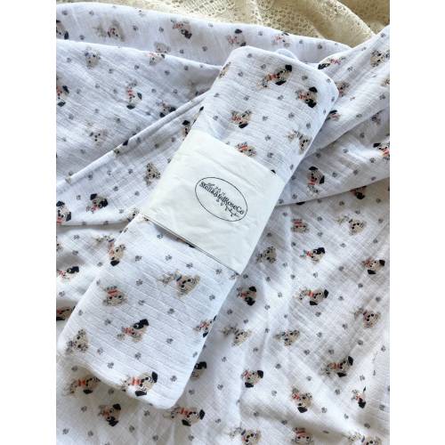 101 Dalmatians Baby Swaddle, Disney Muslin Swaddle, Dalmatian Baby Swaddle, Neutral Disney Baby Swaddle, Baby Wrap, Disney Baby Wrap,