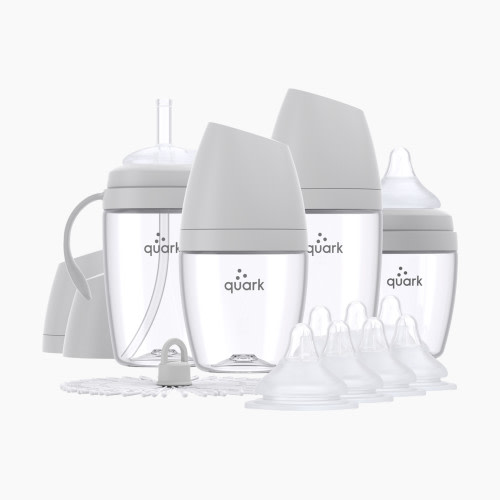Quark BuubiBottle Hybrid Baby Bottle Bundle (14 piece) - Grey, 1