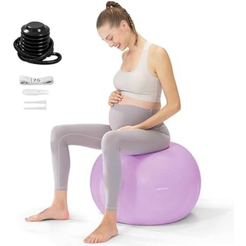 YOTTOY Pregnancy Ball,1.8mm Thick Birthing Ball for Maternity Physio and Birth Preparation,Yoga Ball&Exercise Ball for Pregnancy Includes Pump