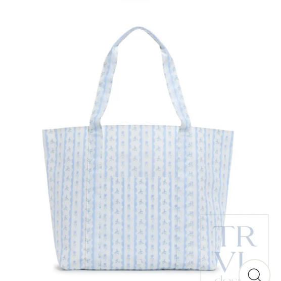 Jumbo Tote - Ribbon Floral Blue