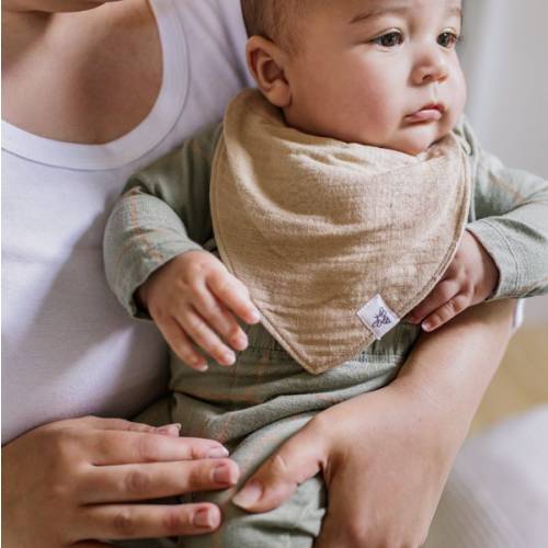 Organic Cotton Baby Bandana Bibs - Sea Foam Blue