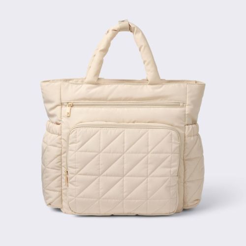 Quilted Diaper Backpack Tote - Light Tan - Cloud Island™