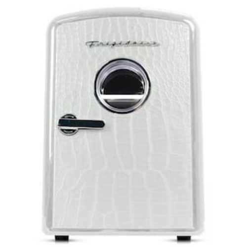 12 in. 0.18 cu. ft. 9-Can Retro Mini Refrigerator Beauty Cooler without Freezer in White
