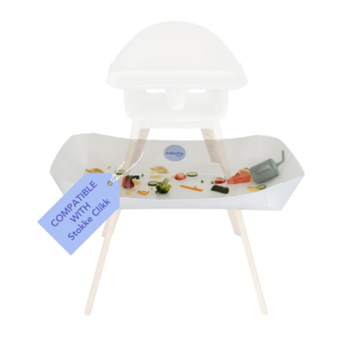 CATCHY - Food Catcher - Compatible with Stokke Clikk High Chair + 11 Other High Chairs - Highchair Sold Separately - Baby & Toddler Food & Mess Catcher - Under High Chair Accessory