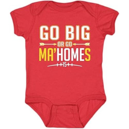 Xtreme Apparrel Go Big or Go Ma'homes Kid's Onesie for Football Fans