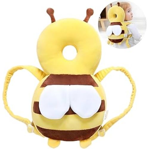 PandaEar Baby Head Protection Backpack, Toddler Walking Head Protector, Adjustable Head Protector Pad Safety Cushion (Yellow)