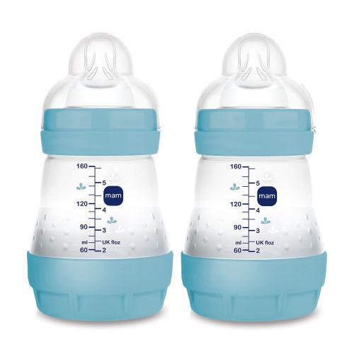 MAM Easy Start Matte Anti-Colic Bottle, 5 oz, Boy, 2 pack
