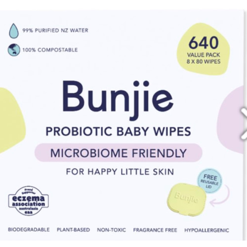 Buy Bunjie Baby Wipes 8x80 Wipes Exclusive Size Online at Chemist Warehouse®