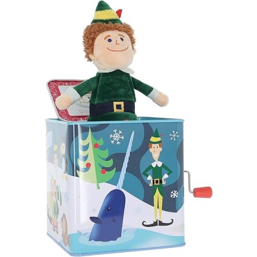 KIDS PREFERRED Warner Brothers Elf Jack-in-The-Box - Buddy The Elf Musical Toy for Kids & Toddlers