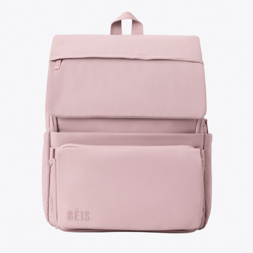 BÉIS 'The Ultimate Diaper Backpack' in Atlas Pink - Best Pink Backpack Diaper Bag