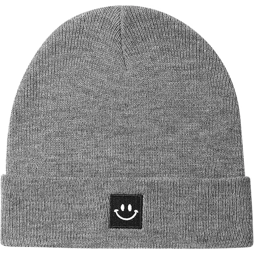 Paladoo Baby Beanie Knit Ski Hat with Cute Smiley Face for Girls Boys 0-8 Years