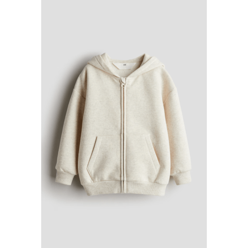 HOODED JACKET, Light beige melange - size 2T (1.5-2Y)