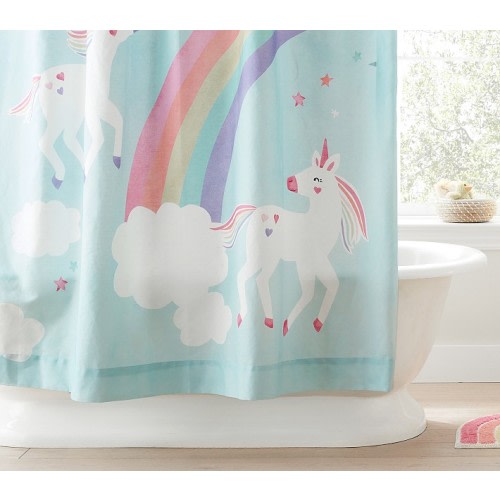 Rainbow Unicorn Shower Curtain