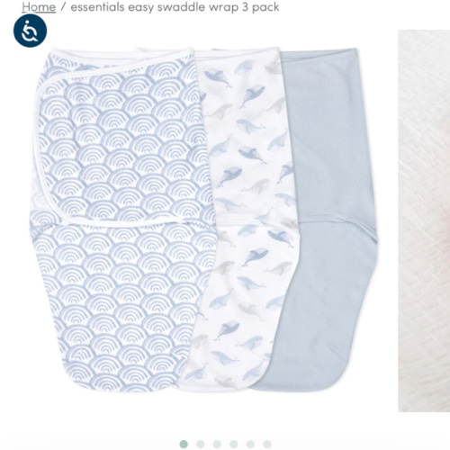 At Sea Easy Swaddle With No Zipper 0-3M | aden + anais