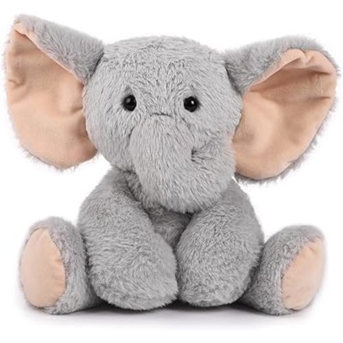 TCBunny Valentines Day Gifts Baby Elephant Bedtime Stuffed Animal Plush Toy 11", Kids (Grey)
