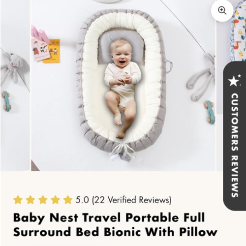 Baby nest Travel portable full surround bed bionic With pillow