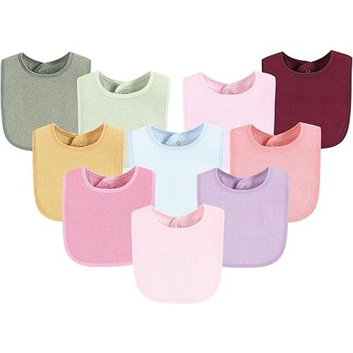 Hudson Baby Unisex BabyDrooler Bib with Waterproof Lining