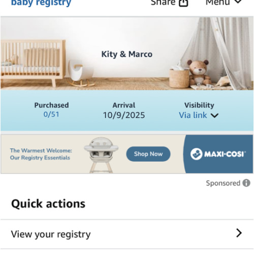 Amazon: Baby Registry