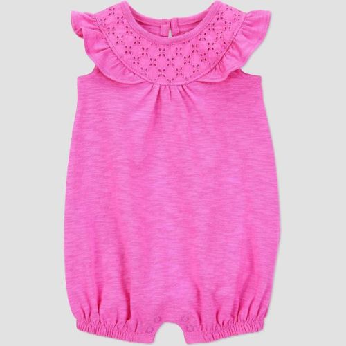 Carter's Just One You® Baby Girls' Eyelet Solid Romper - Pink