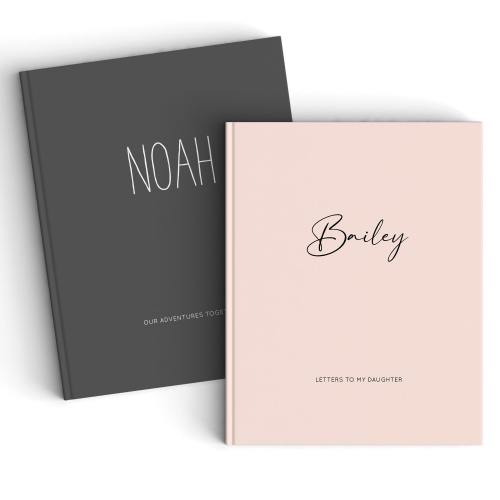 Journal, Notebook, Guest Book, Personalized, Graduation, Baby Shower, Pregnancy Journal, Baby Journal, Solid Cover Design, Size 5.75&quot;x7.5&quot;