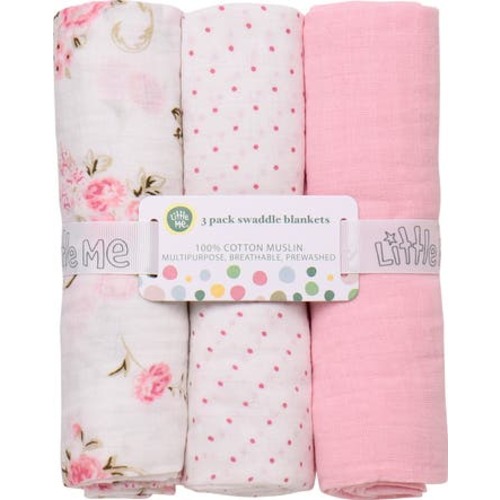 3-Pack Swaddle Blankets