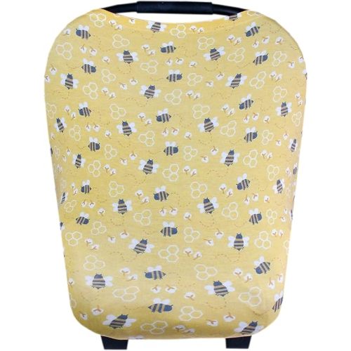 Copper Pearl Multi-Use Cover: Car Seat Covers, Nursing Cover, and Stroller Cover for Sun - Stretchy Fabric, All-Season Use, Stylish Designs, Easy Access for Moms - Honeycomb