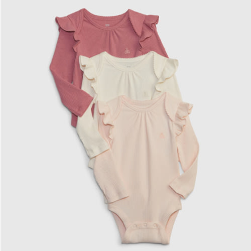 Baby First Favorites TinyRib Bodysuit (3-Pack) | Gap