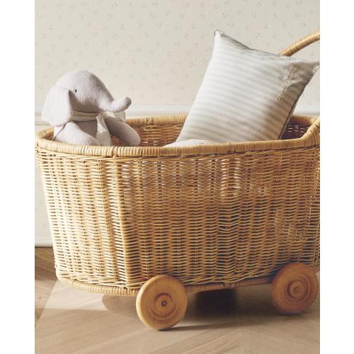 CHILDREN'S RATTAN CART WITH WHEELS | Zara Home United States of America
