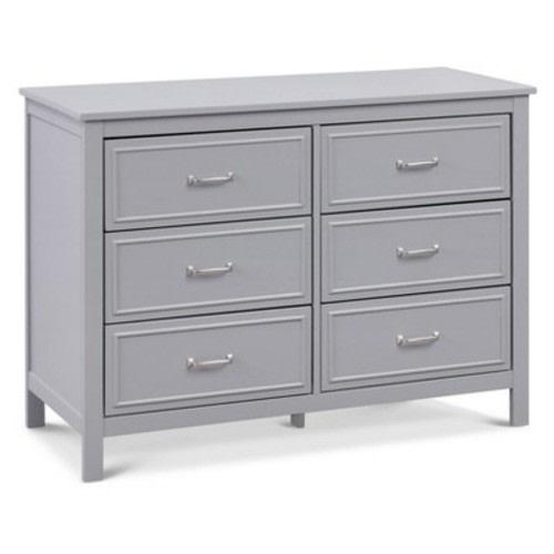 DaVinci Charlie 6-Drawer Double Dresser, Color: Gray