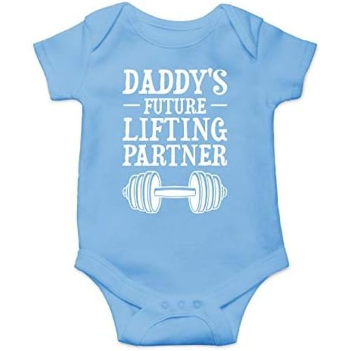 Daddy's Future Lifting Partner - Funny Baby Essentials Bodysuit - Newborn Boy Girl Clothes