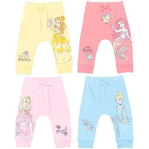 Disney Princess Belle Aurora Cinderella 4 Pack Pants Newborn to Toddler