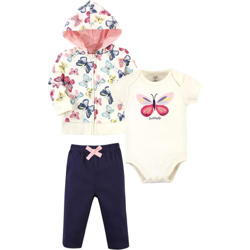 Touched by Nature Organic Cotton Hoodie, Bodysuit, and Pant - Bright Butterflies