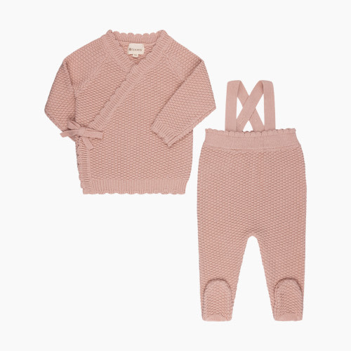Elys & Co Knit Baby Set - Pink, 3 M