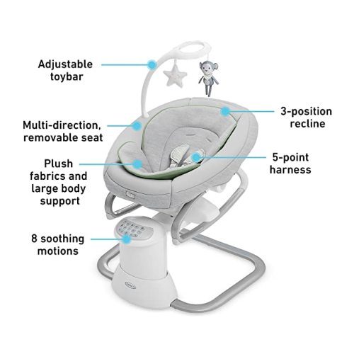 Graco, Soothe My Way Swing with Removable Rocker, Madden - w/ Rocker